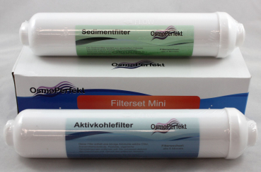 OsmoPerfekt Filter Set Mini Feinfilter / Kohlefilter 5 Zoll für Osmoseanlage
